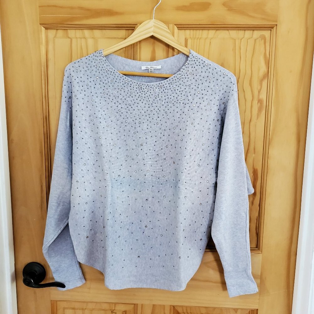 Vila Milano Embellished Light Blue Sweater